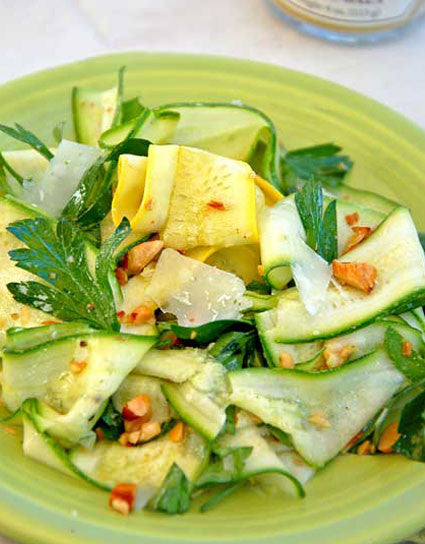 Wine Forest Wild Foods Shaved Summer Squash Salad made with our Fennel Salt