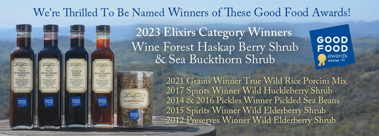 We're honored that our Wine Forest True Wild Rice Porcini Mix has been named 2023 Good Food Award Winners in The Elixirs Category