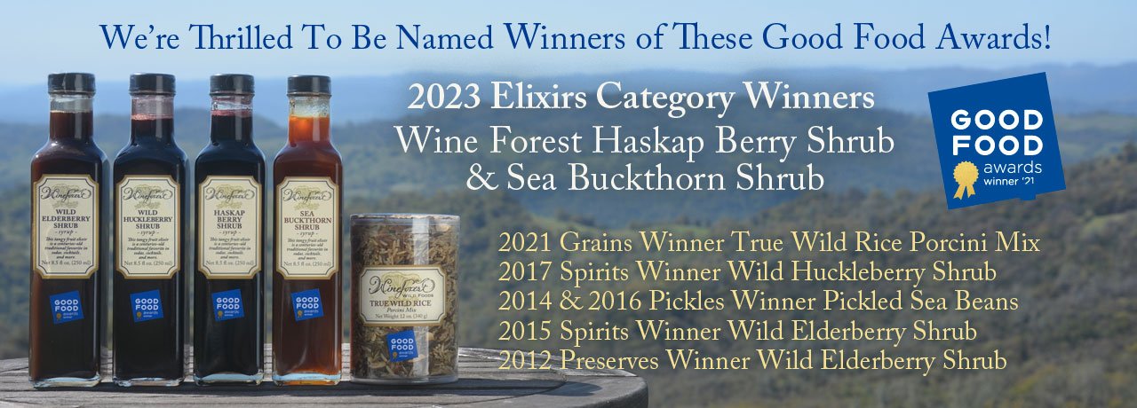 We're honored that our Wine Forest True Wild Rice Porcini Mix has been named 2023 Good Food Award Winners in The Elixirs Category