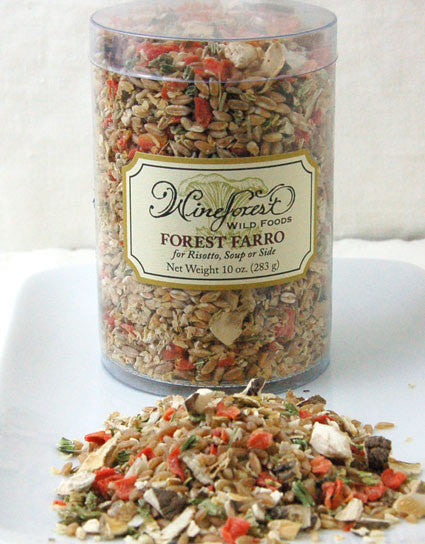 Wine Forest Wild Foods Forest Farro with farro, dried wild mushrooms and vegetables
