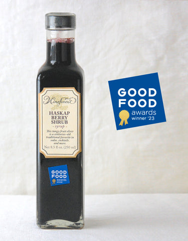 Bottle of Good Food Award-Winning Wine Forest Haskap Berry Shrub