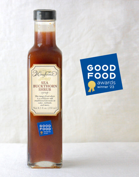 Bottle of Good Food Award-Winning Wine Forest Sea Buckthorn Shrub