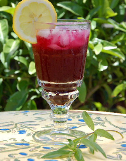 Wine Forest Wild Foods Huckleberry Lemon Refresher made with our Huckleberry Shrub